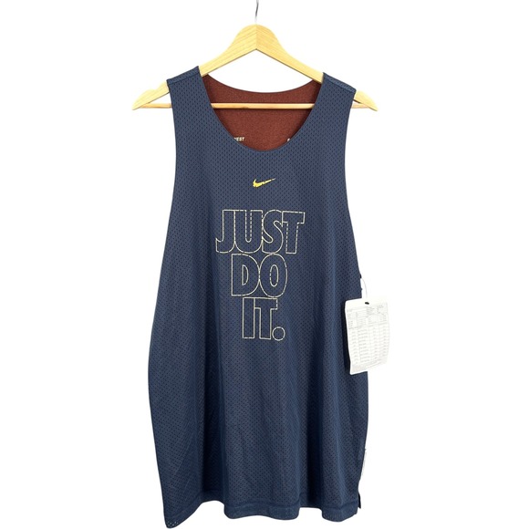 Nike Reversible Mesh Jersey Tank Top Sample Prototype Just Do It NBA Graphic Med - Picture 2 of 8